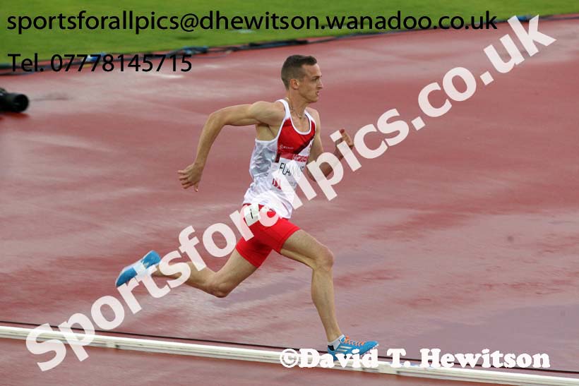 Niall Flannery (England) in the final of the 400 metres hurdles, 2014 Commonwealth Games, Glasgow. Photo: David T. Hewitson/Sports for All Pics